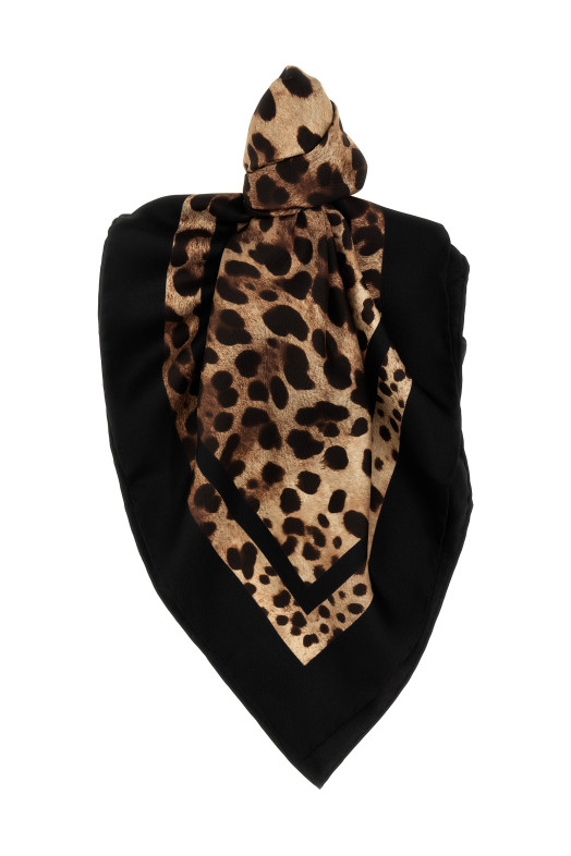 'Leopard' scarf Brown