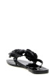 'Silicone Flower Flat' sandals Black