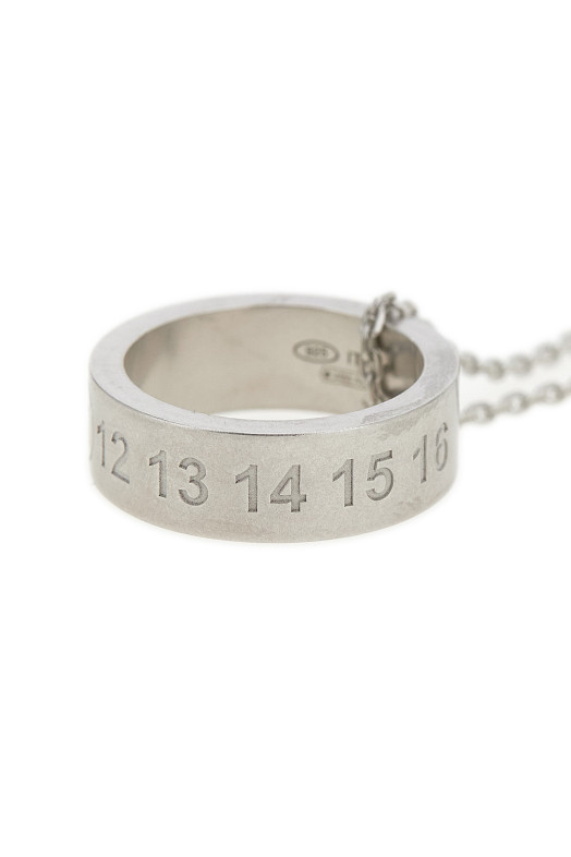 'Number Reference' necklace Silver