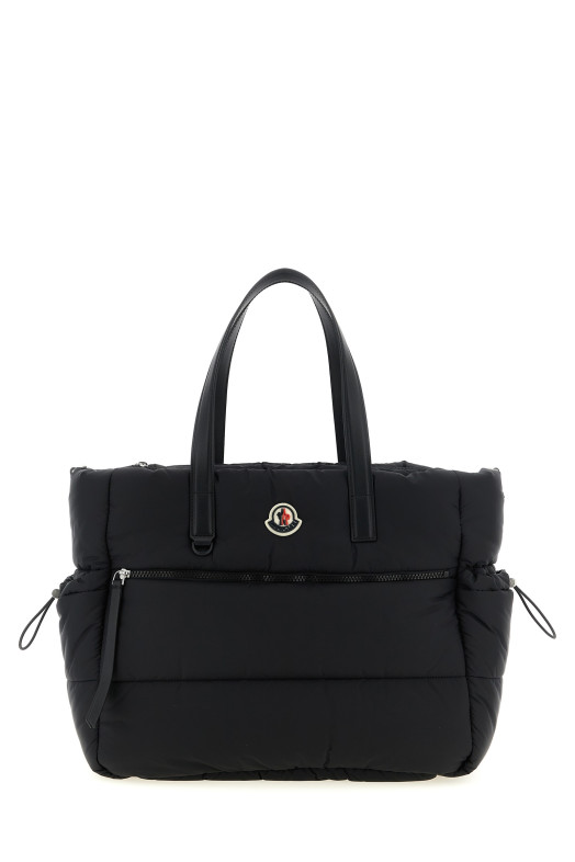 Logo patch baby changing bag Black