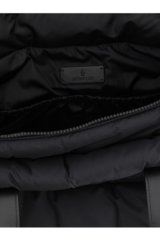 Logo patch baby changing bag Black