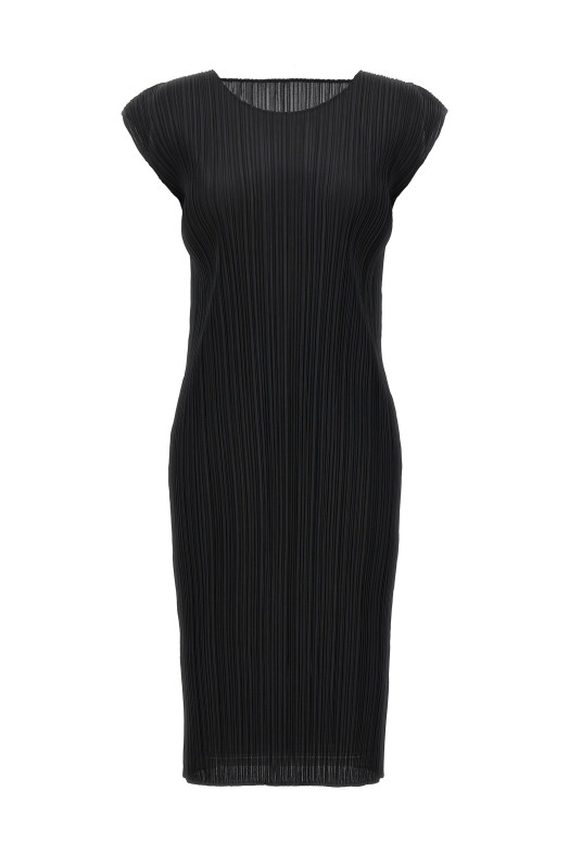 Pleated dress Black