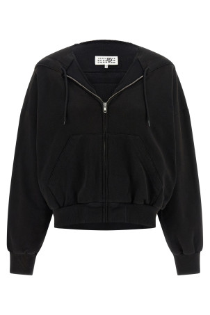 Trompe l'oeil hoodie Black