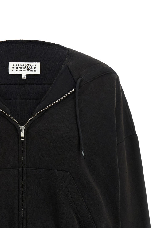 Trompe l'oeil hoodie Black