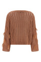 Ostrich feather sweater Brown