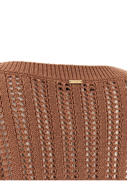 Ostrich feather sweater Brown