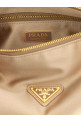 Triangle logo shoulder bag Beige