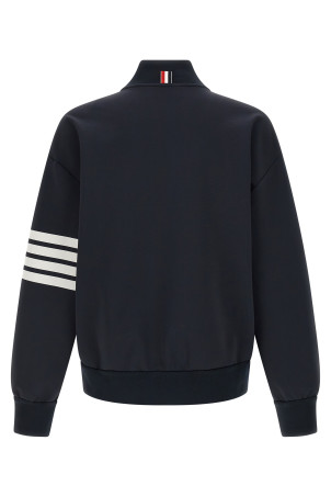 Tech viscose bomber jacket Blue