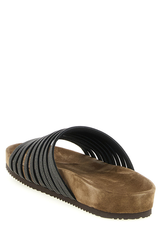 'Precious Straps' slides Black