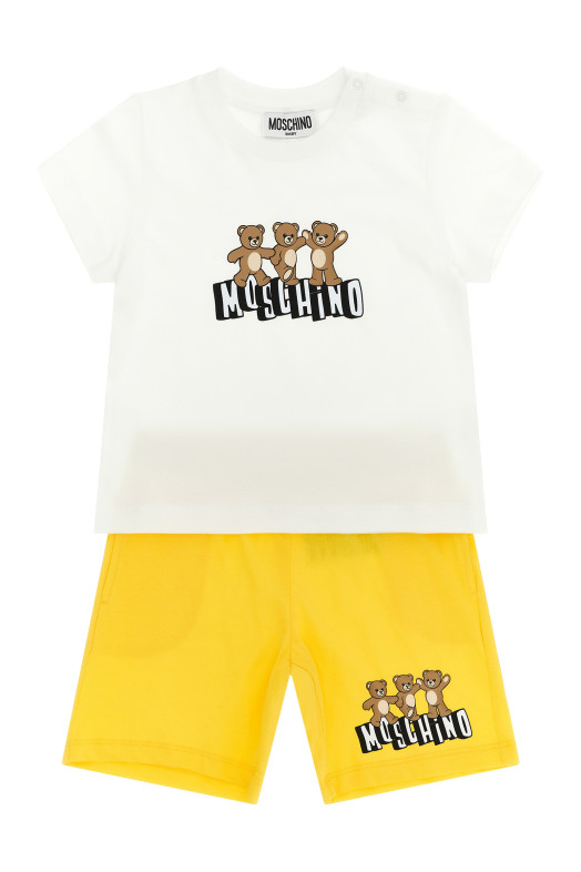 'Moschino Teddy Bear' T-shirt + bermuda suits Yellow