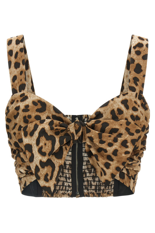 Sweetheart neckline top Brown