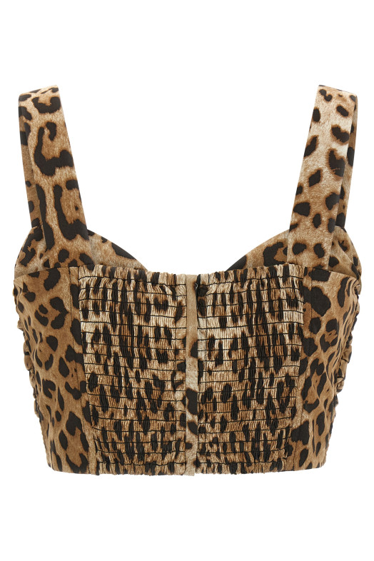 Sweetheart neckline top Brown