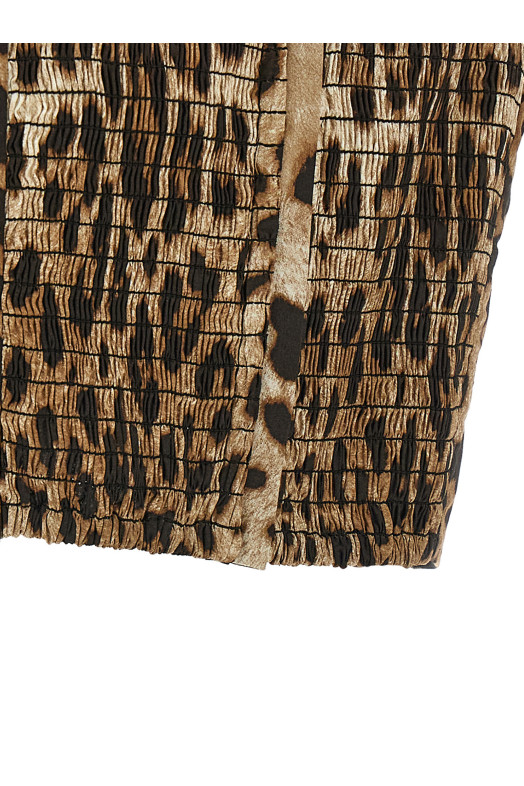 Sweetheart neckline top Brown