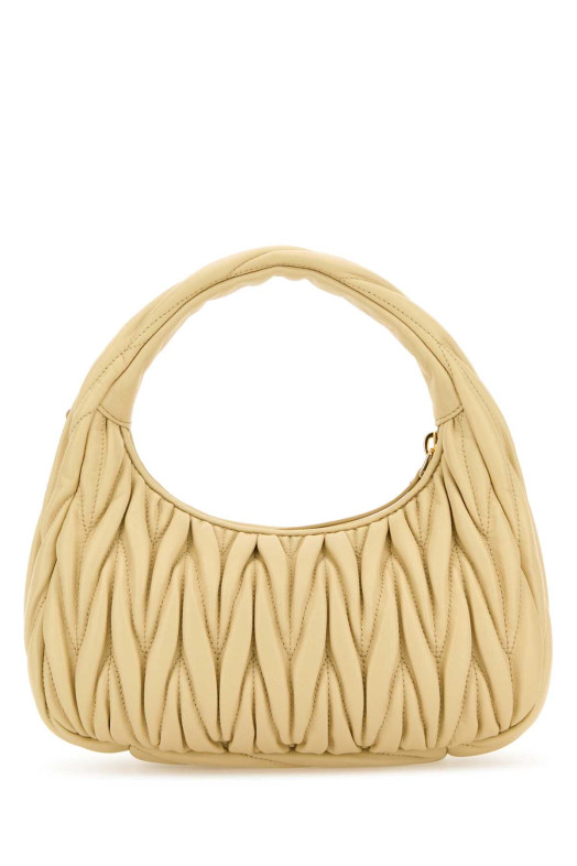 Cream nappa leather Wander handbag MIU MIU (5BC125VOOYAN88)