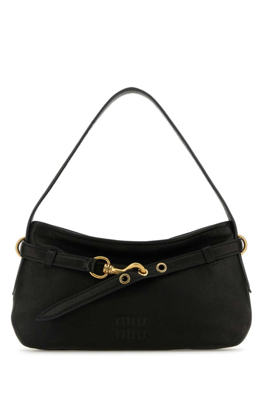 Black nappa leather Avenue shoulder bag Black MIU MIU (5BC1822BBL)