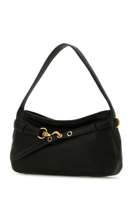 Black nappa leather Avenue shoulder bag Black MIU MIU (5BC1822BBL)