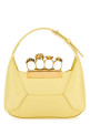 Pastel yellow leather mini Jewellered Hobo handbag ALEXANDER MCQUEEN (731136DYTAA)