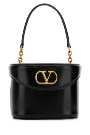 Black leather VLogo Signature bucket bag Black VALENTINO GARAVANI (7W2B0R95GCB)