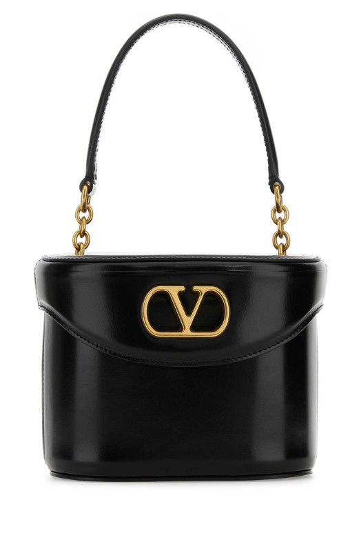 Black leather VLogo Signature bucket bag Black VALENTINO GARAVANI (7W2B0R95GCB)