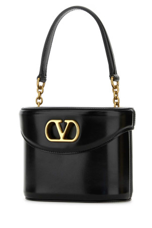 Black leather VLogo Signature bucket bag Black VALENTINO GARAVANI (7W2B0R95GCB)