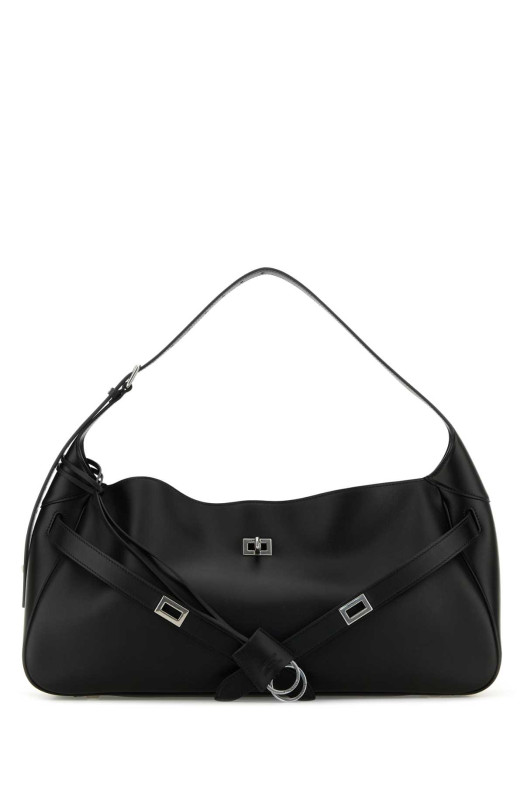 Black leather medium Bel Air shoulder bag Black BALENCIAGA (8057602ABAW)