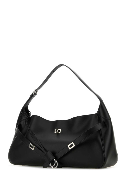 Black leather medium Bel Air shoulder bag Black BALENCIAGA (8057602ABAW)