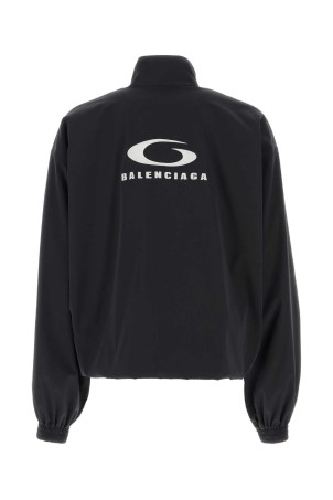 Black stretch polyester oversize jacket BALENCIAGA (857691TRO31)