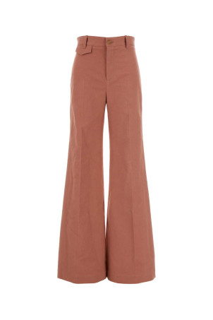 Dark pink cotton flared leg pant CHLOE (CH25APA06365)