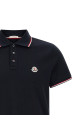 Tricolor detail polo shirt Blue