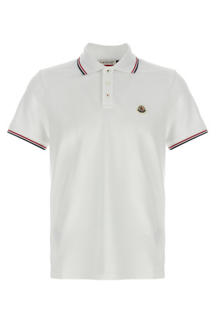 Tricolor detail polo shirt White