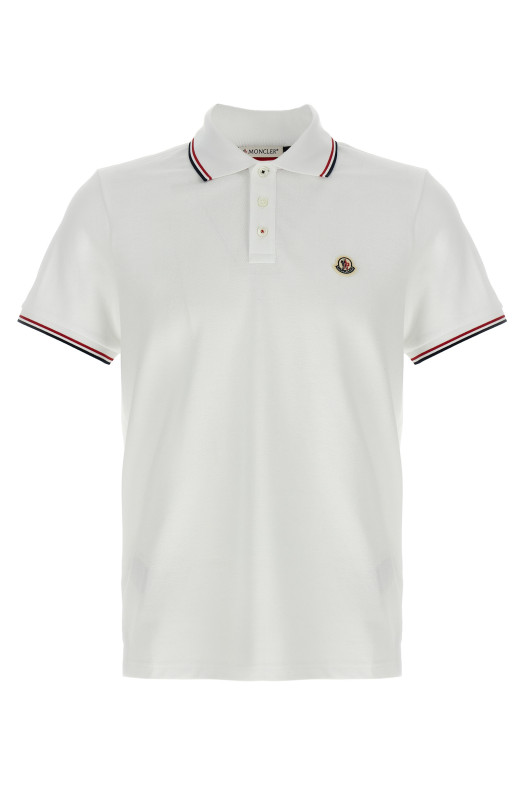 Tricolor detail polo shirt White