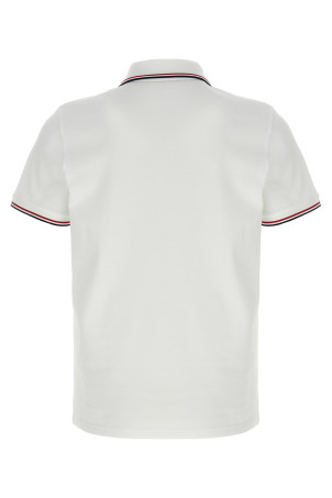 Tricolor detail polo shirt White