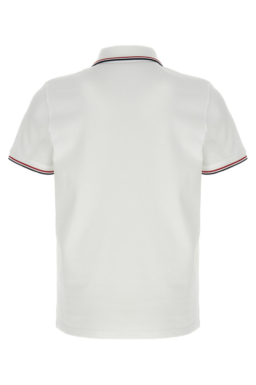 Tricolor detail polo shirt White