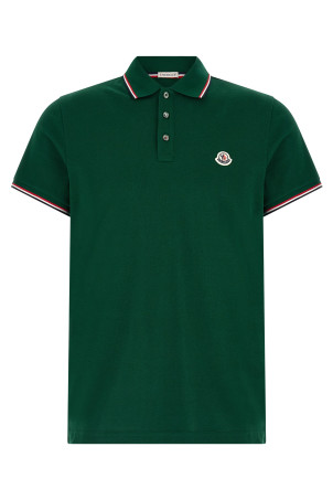 Tricolor detail polo shirt Green