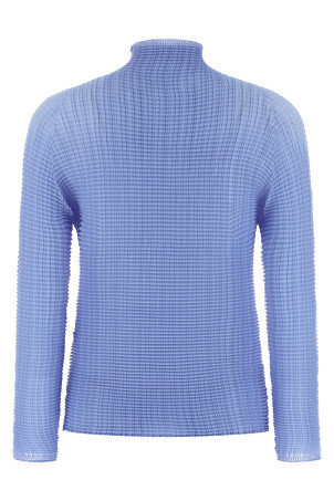 'Wooly Pleats-66' blouse BLUE