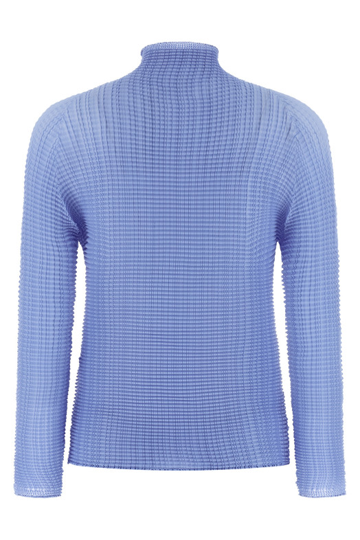 'Wooly Pleats-66' blouse BLUE