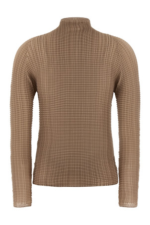 'Wooly Pleats-66' blouse Beige