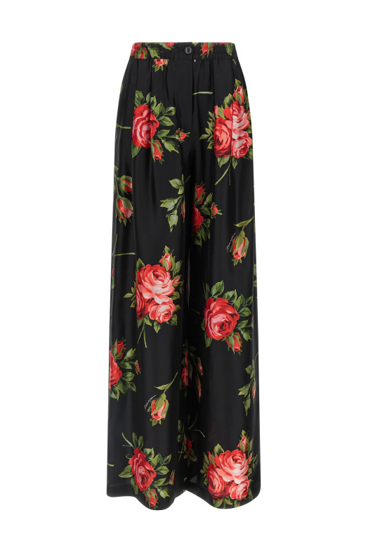 'Bouquet Rose' pants Black