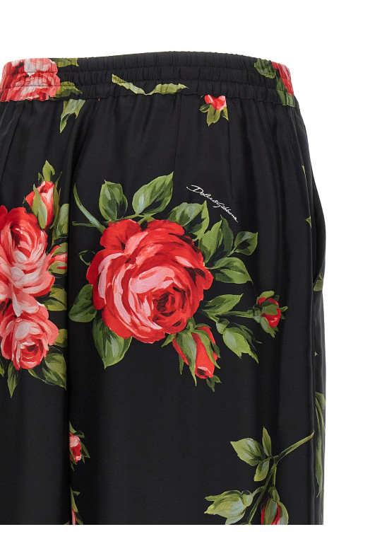 'Bouquet Rose' pants Black