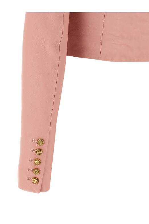 'Testa di leone' bolero blazer Pink