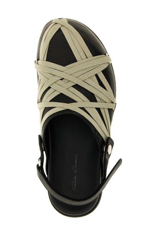 'Megalace Mule Granola' sabots Black