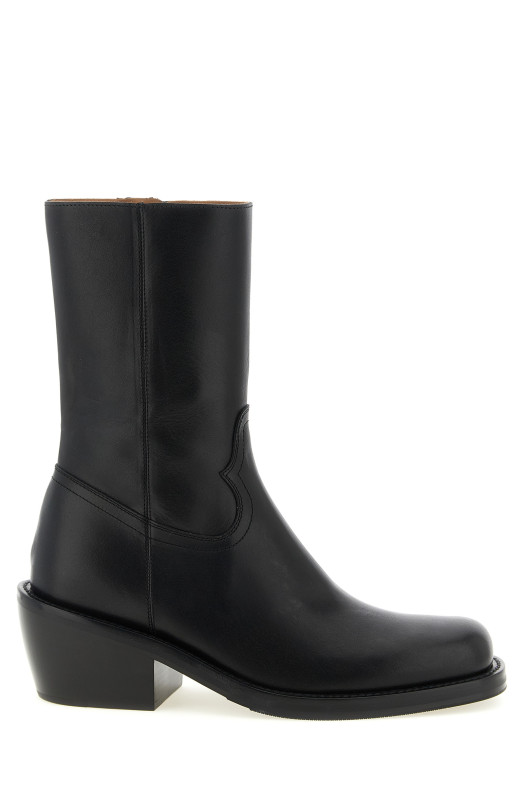 Leather ankle boots Black