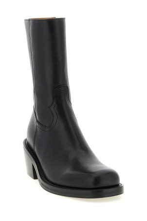 Leather ankle boots Black
