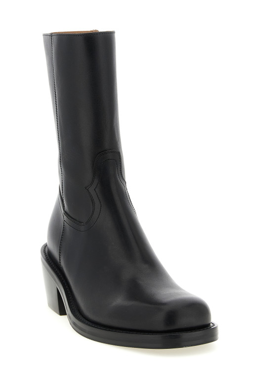 Leather ankle boots Black
