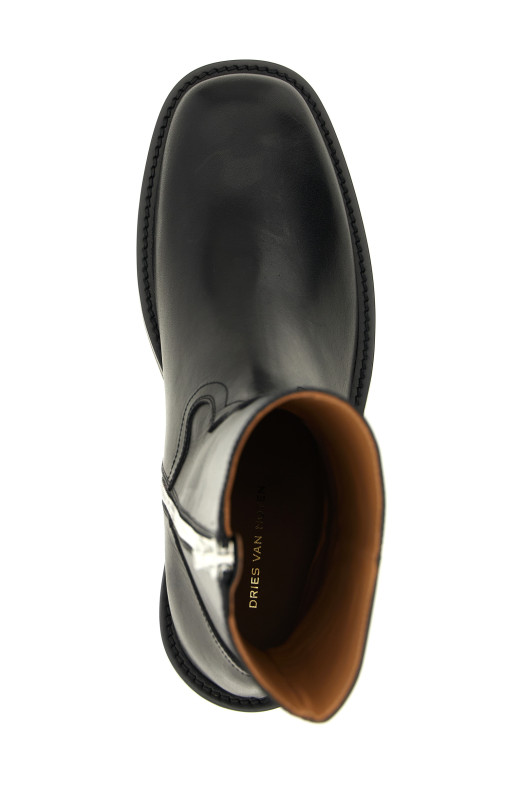 Leather ankle boots Black