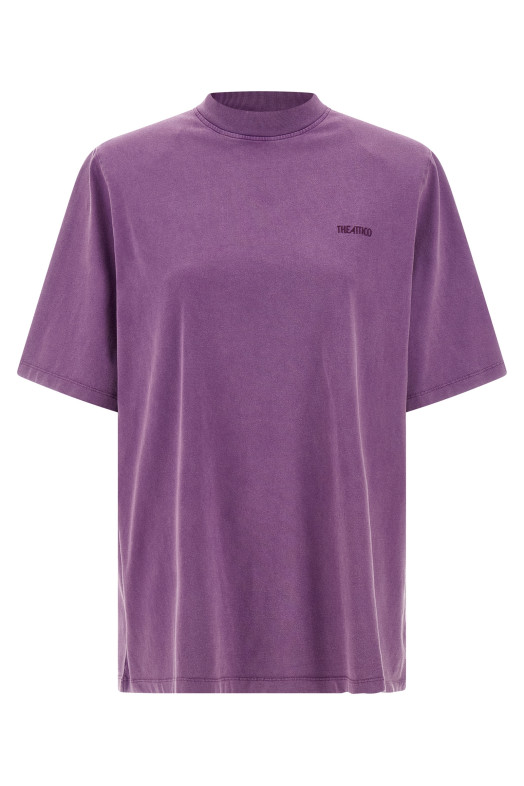 Padded shoulder t-shirt Purple