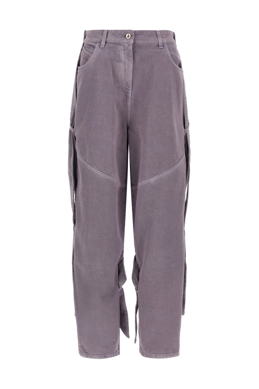 Garment-dyed jeans Purple