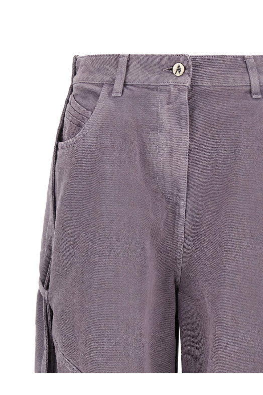 Garment-dyed jeans Purple