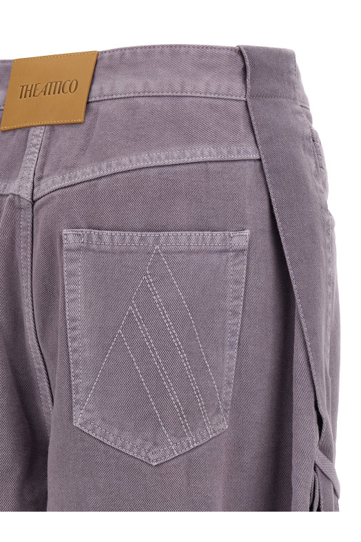 Garment-dyed jeans Purple