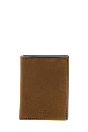 'T Line' card holder Brown